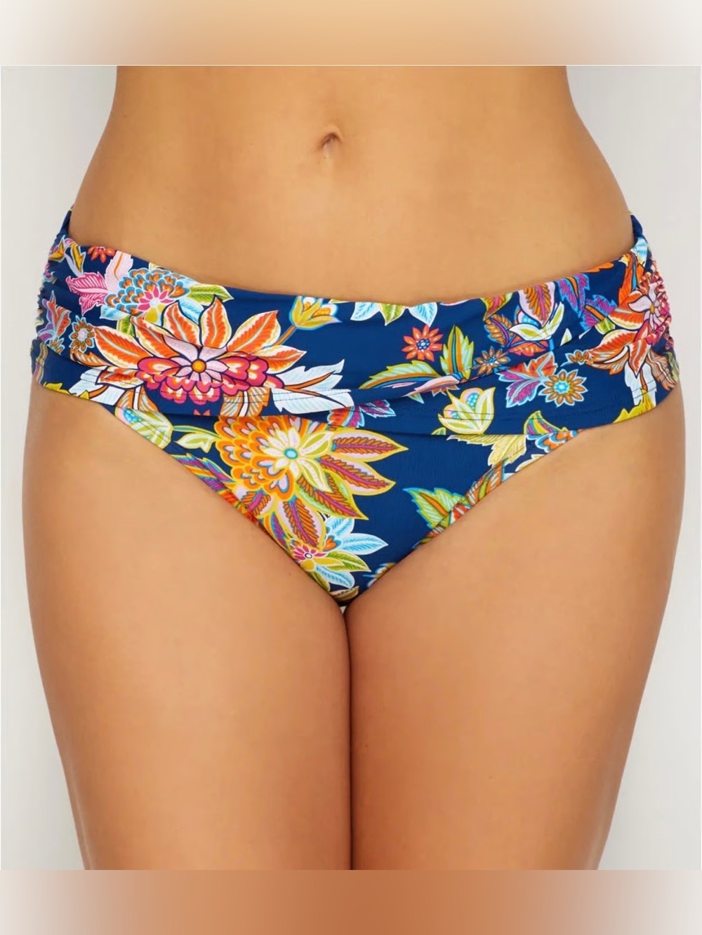 Bleu Rod Beattie tropical floral banded bikini bottom size 6